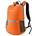 Gonex Ultra Lightweight Packable Backpack Hiking Daypack Handy Foldable Camping Outdoor Travel Cycling Backpacking(Orange)