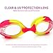 Amazer Kids Child Swim Goggles, Kid Child Swimming Goggles with Clear Vision Anti Fog UV Protection No Leak Come Easy to Adjust with Free Protection Case for Kids Child Early Teens