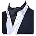 MENDENG Men's Black Paisley Jacquard Woven Silk Cravat Formal Self Tie Ascot