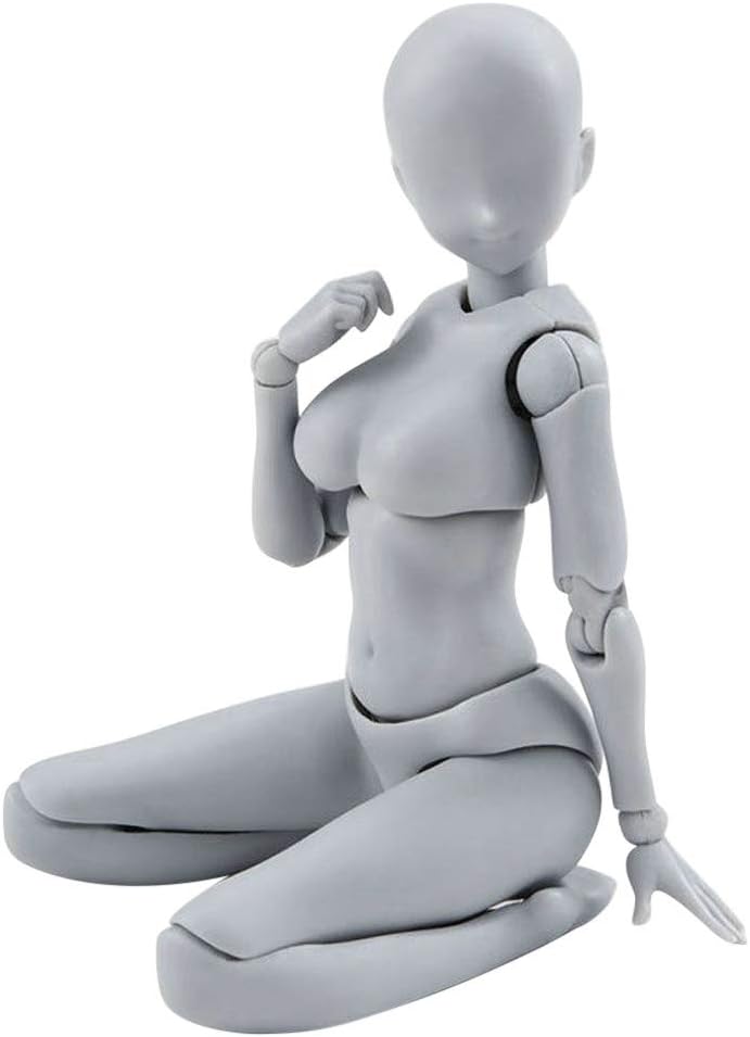 Weite Drawing Figures for Artists Action Figure Model Human Mannequin Man/Woman Kits, Different Gestures,Special Display Base, Suitable for Sketching, Painting, Drawing, Artist (B)