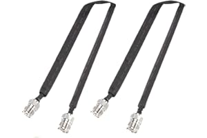 UCCKEYI 2 Pieces Door/Window Pass Through Flat Coaxial Cable SO239 UHF Female to UHF Female