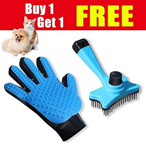 SMIAOER Pet Grooming Glove & Pet Grooming Brush for Dog cat Small Animal pet Comb Glove Brush