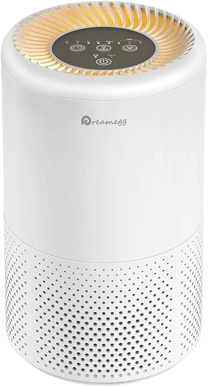 Amazon Dreamegg 空気清浄機 小型 脱臭 集じん 紫外線殺菌 1台3役 花粉 Pm2 5 微粒子99 97 除去 カビ 除菌 ウイルス対策 静音 四段風量設定 タイマー機能 暖色ナイトナイト搭載 小型 軽量 10畳対応 省エネ タバコ ペット 生活臭 ホコリ Cf 8010 脱臭 集塵重視 18