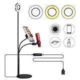 Selfie Ring Light with Cell Phone Holder and