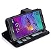 LK Note 4 Case, Galaxy Note 4 Wallet Case, Luxury PU Leather Case Flip Cover with Card Slots and Stand for Samsung Galaxy Note 4, Balck