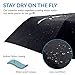 Rain Guard Black Umbrella - Windproof Travel Umbrella with Teflon Coating, Collapsible and Compact Umbrella Perfect for Any Purse or Backpack