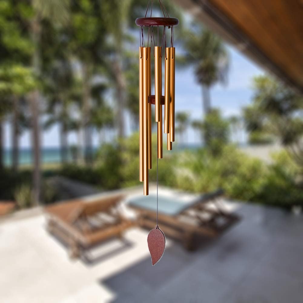 SuninYo Wind Chimes for Outside, Small Wind Chimes Outdoor Clearance, Memorial Wind Chimes with 8 Metal Tubes & Hook : Garden & Outdoor
