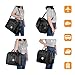WANDF Small Cabin Bag 40x20x25 for Ryanair Airlines Underseat Travel Bag Water-Resistant Hand Luggage Bag Holdall Bag Weekend Overnight Bag for Women Men, 20l Black-301, 20L