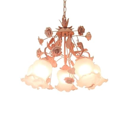 Erosd Chandelier Modern Ceiling Rose Shape Frosted Glass Cover For