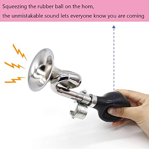 ezyoutdoor Cycling Bugle Bike Horn Aluminum Alloy Bicycle Bell Bicycle Horns Classic Clown Bugle Horn Metal Bike Bugle Trumpet Air Horn Mounting Bracket Vintage Metal Twist Loudspeaker Bike Bell
