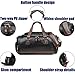 Leather Gym Bag for Men Travel Weekender Overnight Duffel Bag Tote For Men (balck)