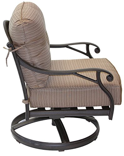 Nassau Outdoor Patio Set of 4 Swivel Rocker Club Chairs ...