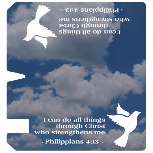 Philippians 4:13 - Religious Design #5 - Magnetic Mailbox Cover
