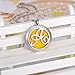 HooAMI Monogram A Aromatherapy Essential Oil Diffuser Necklace Locket Pendant with 11 Refill Pads