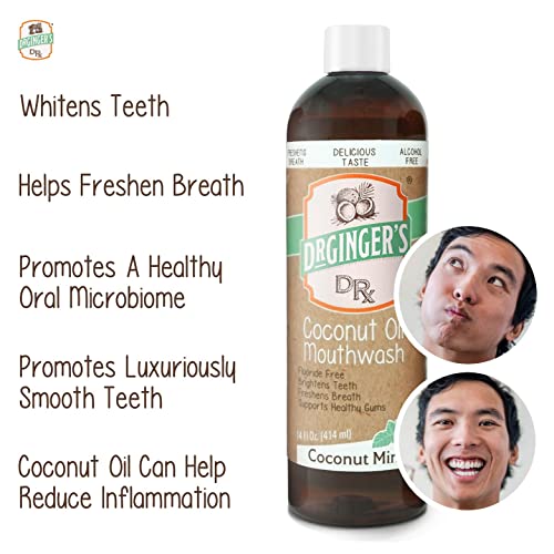Dr. Ginger's Coconut Oil Pulling Mouthwash, AllNatural Oil Pulling