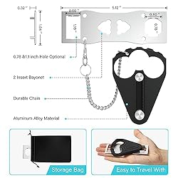 2 Pack Portable Door Lock, Hotel Door Locks for