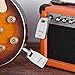 Muslady Guitar System Transmitter & Receiver 2.4G Wireless Built-in Rechargeable Lithium Battery 30M Transmission Range for Electric Guitar Bass (Silver)
