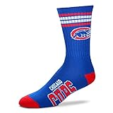 Chicago Cubs 4 Striped Crew Socks Men's Size Medium 5-10