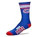 Chicago Cubs 4 Striped Crew Socks Men's Size Medium 5-10