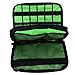 BAIGIO Double Layer Universal Electronics Accessories Organizer Waterproof Portable Cable Organizer Bag Travel Gear Carry Bag for Cables, Black