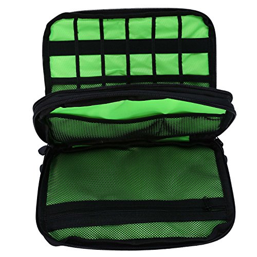 Universal Cable Organizer Electronics Accessories Case Travel Portable Carry on Bag for Various USB Phone Computer iPad Charger Power Bank (Double Layer)
