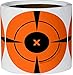 EasyShot Shooting Target Stickers-Adhesive Gun Targets for Shooting Targets for Rifle, Pistol, Air Pellet, Airsoft Guns Sticker BB Targets for Range Practice (4 Inch Orange Target Stickers 200pcs)