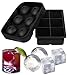 Utopia Home Ice Cube Tray Silicone - Round & Square - Set of 2 - Sphere Ice Balls with Lid - Makes Giant Ice Balls and Squares