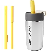 CHAKO LAB Splitto Tumbler 19oz, Leak-Proof Insulated Water Bottle with Easy-Clean Openable Straw &amp; Built-in Cap Storage Handle, Travel Mug for Car, Iced Coffee, Office, Gym(mirror)