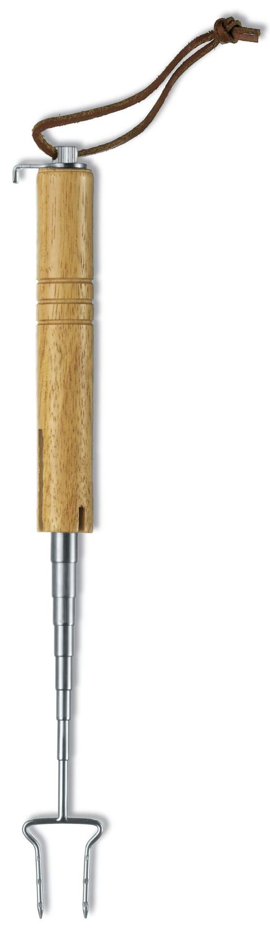 Victorinox Grill Fork, Camping, BBQ, Swiss Made, Expandable, 65.4cm, Stainless Steel, Wood