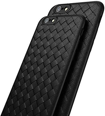 Jotech® Soft Silicone TPU Ultra-Thin Gel Bumper Cover Grid Weaving Breathable Durable Light Shockproof Case for Apple iPhone 6 (Black)