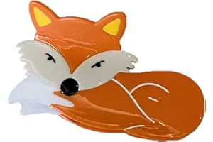 Fox Claw Clips,Fox Shape Hair Clips,Farm Animal Shape Hair Jaw Clips,Acetate Hair Clip for Girls,Small Claw Clip for Women (F