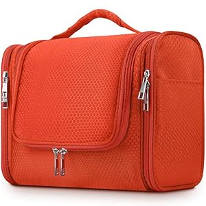 Mossio Large Hanging Travel Toiletry Bag – Hygiene Bag, Bathroom and Shower Organizer Kit with Elastic Band Holders for…