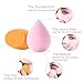 Makeup Beauty Sponge Set - 6 Pack Latext-free Soft Polyester Makeup Blender Sponges with 2 Blender Holder Multi-Purpose Flawless Smooth for Liquid Foundation BB Creams Powders Concealer Multi Color