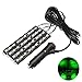 Car LED Strip Light,4pcs Interior Under Dash Lighting Kit LED Multicolor Auto Interior LED Atmosphere Lights (Green1)