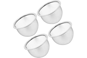 HINTRMENT 4pcs Stainless Steel Fine Mesh Tea Strainers for Teapot 8cm Diameter Tea Filter Inserts for Brewing