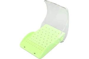 BRRNOO Bur Autoclavable Case Organizer, 60 Hole Burs Holder with Cover Case, Burs Holder Burs Drill, Organizer Box Dentist Tool for Hospital (Green)