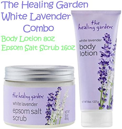 The Healing Garden White Lavender Body Lotion & Epsom Salt Scrub