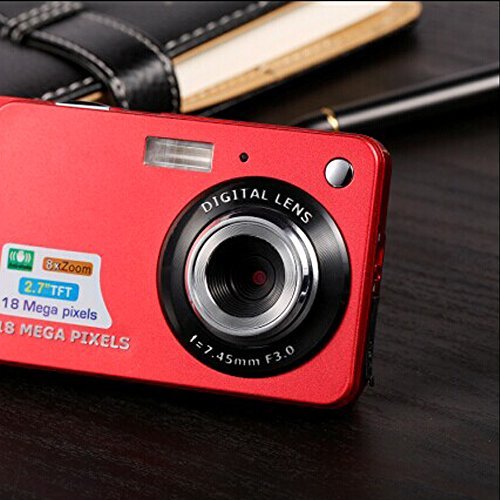 Mini Digital Camera,CamKing CDC3 2.7 inch TFT LCD HD Digital Camera (Red)