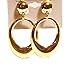 Clip on Earrings Gold Tone Clip Earrings Oval Hoop Earrings