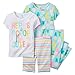 Carters Baby Girls 4-Piece Snug Fit Cotton PJs Ice Cream Print Blue