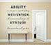 LUCKKYY Ability is What You're Capable of Doing Motivation Attitude - Inspirational Family Words Quote Vinyl Family Wall Sticker Wall Decal Family Room Art Decoration (Black) (Black)
