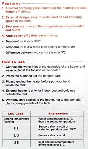 ISTA I-H615 300W Inline External Heater - Thumbnail 6