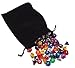 Skull Splitter Dice- One Pound Bag- 126 Polyhedral RPG Bulk Dice- 18 Complete Sets- Velvet Pouch