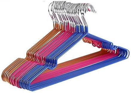 VASTRA Set of 20 Non Slip Plastic Coated Metal Clothes Hanger for Clothes, Shirts Dress Space Saving Hanger