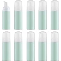Tekson 10 PCS Soap Foam Bottle (2 oz), Empty Travel Foaming Lash Shampoo for Cleanser, Dispenser (Green)