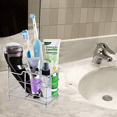 Beaverve Toothbrush Holder, Large Stainless Steel Tooth Brush Holder, Kids Toothbrush Holder Toothpaste Holder Stand, 6 Slots Tooth Brush Organizer for Bathroom, Shaver Organizer Bathroom Accessories - Thumbnail 3