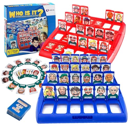 Who Is It? - Classic Family Guessing Board Game for Kids & Adults, Fun Puzzle Game for Travel, Parties & Game Night