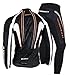 sponeed Bicycle Clothing Men Windproof Bike Pants Padded Long Sleeve Spring Gear Suits for Biking Outfits US L Multi