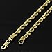 Jewel Town Mens 14k Yellow Gold Plated Width 3 4 5 6mm French Rope Link Chain Necklace