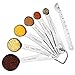 MEBOK measuring spoons, stainless steel measuring cups, 6 in each group, used to measure dry ingredients and liquid ingredients, can be put into the seasoning pan together with seasoning.